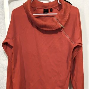 Rafaella XXL sweater with zipper orange